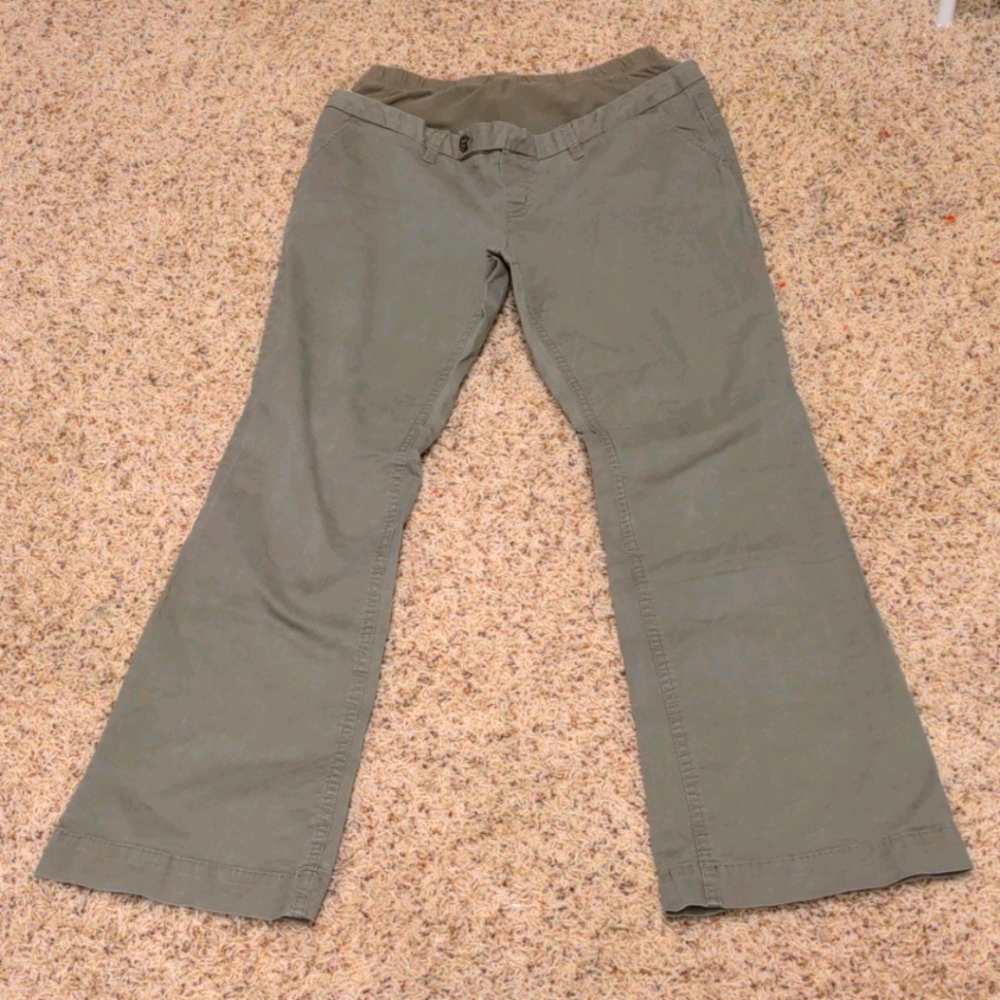 🌞 deals! Old Navy maternity medium m pants bootcut khaki size 10